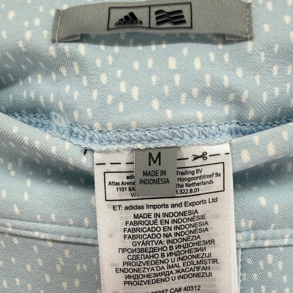Adidas Womens Golf Pants Blue Gray Speckled Print Pull On Ankle Trousers Size M - Picture 4 of 4